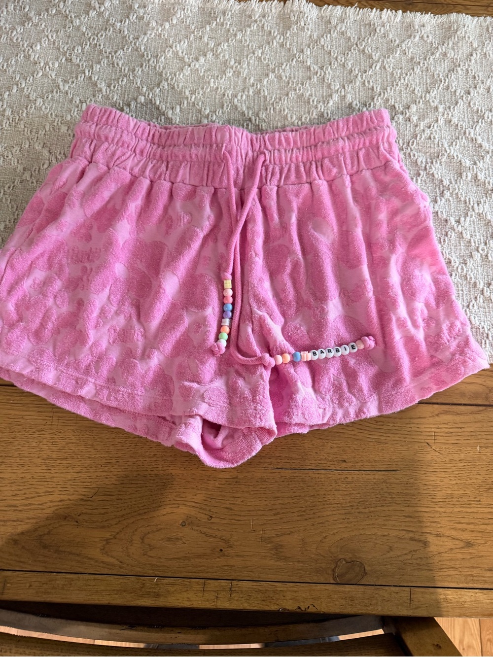 Forever 21 Pink Terry Cloth Drawstring Lounge Shorts